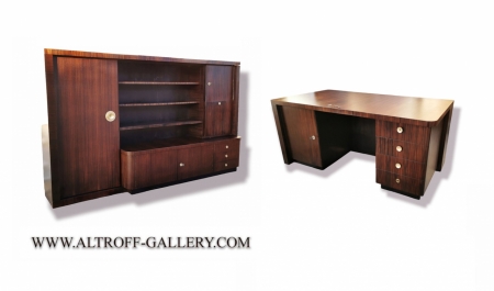 Komplet gabinetowy ART DEO z 1930 rok. Bruno Paul.